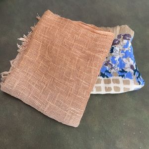 Lucky Brand scarf and 1 ombré colored scarf